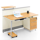 【乔志百盛】前台吧台办公桌公司收银台抽屉桌接待桌QZ-W-37-11(如图色 长150cm)