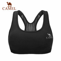 CAMEL 骆驼运动文胸 健身跑步内衣女款瑜伽针织背心 A7S1U6120(黑色 XL)