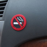 那卡汽车禁烟车贴 车内禁止吸烟车贴 NO SMOKING标志车贴 请勿吸烟警示牌(三个装)