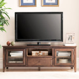 SKYMI 美式电视柜 实木电视柜 红橡木电视柜 美式胡桃色电视柜 储物电视柜 客厅电视柜(胡桃色 1.5米)