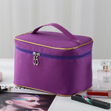 新款网红化妆包大容量大号手提时尚可爱女洗漱包随身旅行包收纳盒(大号单色紫色)