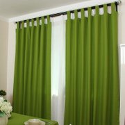 富居005cl纯棉纯色吊带式 窗帘(茶绿 高2.5米*宽1.4米单片装)