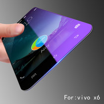 波尔卡 vivo x6全屏钢化膜x6s高清手机贴膜x6d防指纹保护膜x6l抗蓝光玻璃膜x6a防爆膜(全屏紫光抗蓝光钢化膜(玫瑰金))