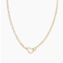 心形项链简约时尚独特设计 · 帕克心形项链 18K镀金(金色 链长：43 cm)