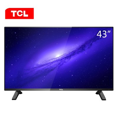 TCL 43E10 43英寸全高清 蓝光解码 内置WIFI 软屏 智能网络电视（黑色）
