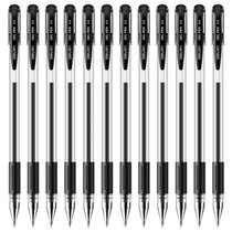 得力0.5mm经典办公子弹头中性笔 水笔签字笔黑色12支/盒6600ES 对公
