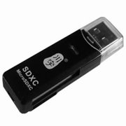 川宇（kawau）C296 长魔方SD/TF读卡器（黑色）（采用高速USB2.0接口，支持SDXC卡)