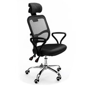 明佳友 电脑椅 职员椅 老板椅 转椅 人体工学电脑椅 椅子 办公椅 休闲椅H113(黑色钢制脚)