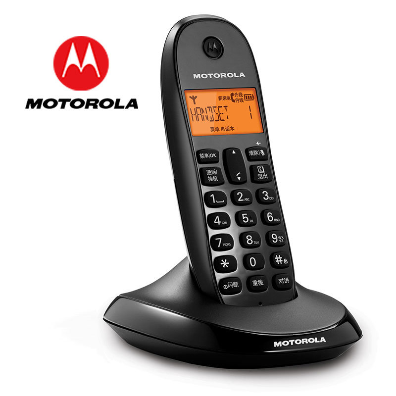 电话机摩托罗拉(motorola)c1001oc电话机 座机数字无绳单机家用办公子