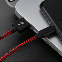 尼龙混编2条装 usb苹果安卓type-c快速充电数据线(红色)