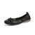 森达2021秋季新款商场同款简约舒适平底休闲女奶奶鞋3WY01CQ1(黑色 39)