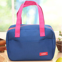 手提包带午餐便当包 加厚保温饭盒袋 时尚保鲜包小拎包奶瓶包(蓝色)