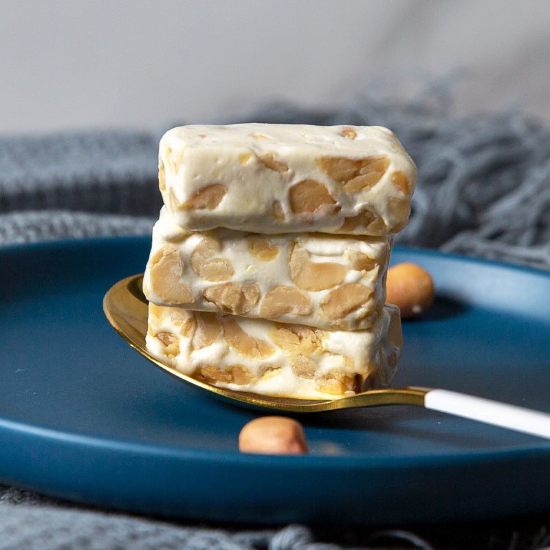 糖果巧克力洲际食品法式牛轧糖手工原味牛轧糖芝麻味海藻糖添加年货