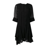 CHLOE‘黑色黑色不对称百褶连衣裙CHC19SRO83-001-00138黑 时尚百搭