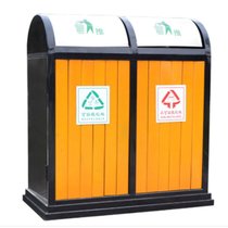俊采云JCY-S175户外垃圾桶果皮箱 公园小区法耐分类垃圾箱垃圾桶室外（单位：组）(橘黄色 JCY-S175)