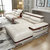 A家家具 简易真皮沙发 现代简约客厅皮沙发沙发北欧懒人沙发DB1549(米白色 3+右贵)