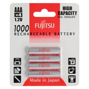 日本（Fujitsu）富士通HR-4UAEX(4B)镍氢高容量充电电池 7号4节套装1000毫安