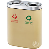 南方 分类环保垃圾桶 室外垃圾箱 地铁分类垃圾桶 公用可回收果皮桶 GPX-218D(杏色铁烤漆)