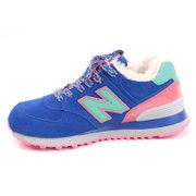 New balance/NB新百伦冬季加绒保暖英伦跑步鞋运动女鞋574(蓝红色 37)