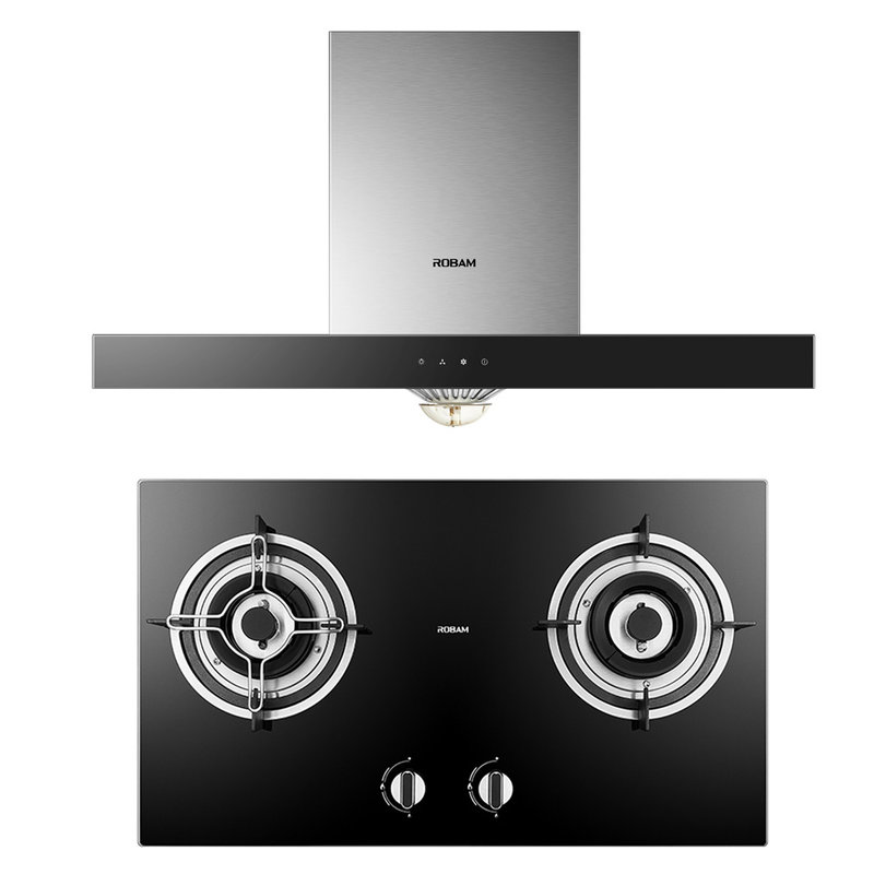 老板(robam) cxw-200-8112 jzt-7b26 欧式 嵌入式 钢化玻璃 烟灶套餐