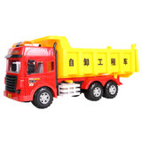 酷米玩具 儿童玩具汽车模型自卸工程车运输装卸卡车原厂仿真音乐讲故事汽车 KM6003/D(红色)