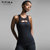 TITIKA瑜伽服夏季健身跑步美背瑜伽背心女带胸垫文胸速干弹力上衣63463(黑色 XS)