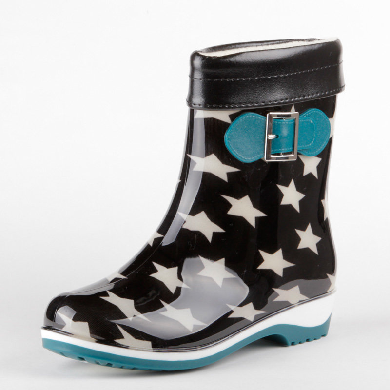 【创简坊雨伞雨具图片】创简坊(cjianff)2016冬季新款雨鞋女中筒防滑