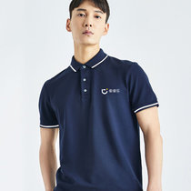CaldiceKris（中国CK）CK-F2004 单单乐-中国CK联名款男短袖POLO恤衫(深蓝色 XL)