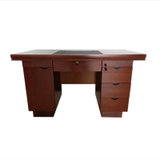 淮杭 办公桌职员桌油漆办公桌贴实木皮办公桌 HH-BG750(红胡桃色 板材)