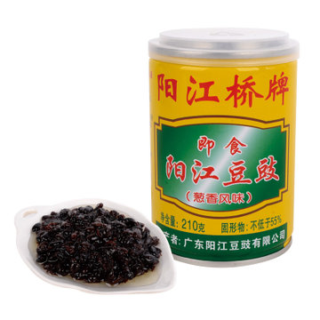 "阳江桥"葱香风味(易拉罐)即食阳江豆豉210g/罐