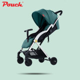 Pouch婴儿推车超轻便可坐可躺便携式伞车折叠婴儿车儿童手推车A22(墨绿)