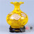 德化陶瓷复古摆件欧式花瓶家居客厅装饰品大号花瓶瓷器(21cm荷口瓶花开富贵-黄)
