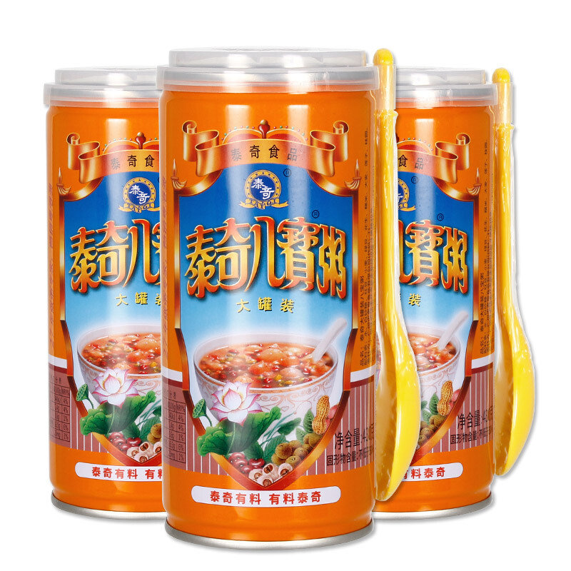 泰奇八宝粥原味大罐装五谷杂粮方便速食430g3罐国美超市甄选
