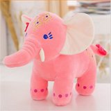 金丝维尔 新款印度象毛绒玩具彩色大象毛绒公仔 情人节生日礼物(粉色 60cm)