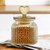 密封罐透明蜂蜜柠檬瓶泡菜坛子大号玻璃瓶食品调料茶叶储物罐带盖(【爱心盖】竖纹-小号)