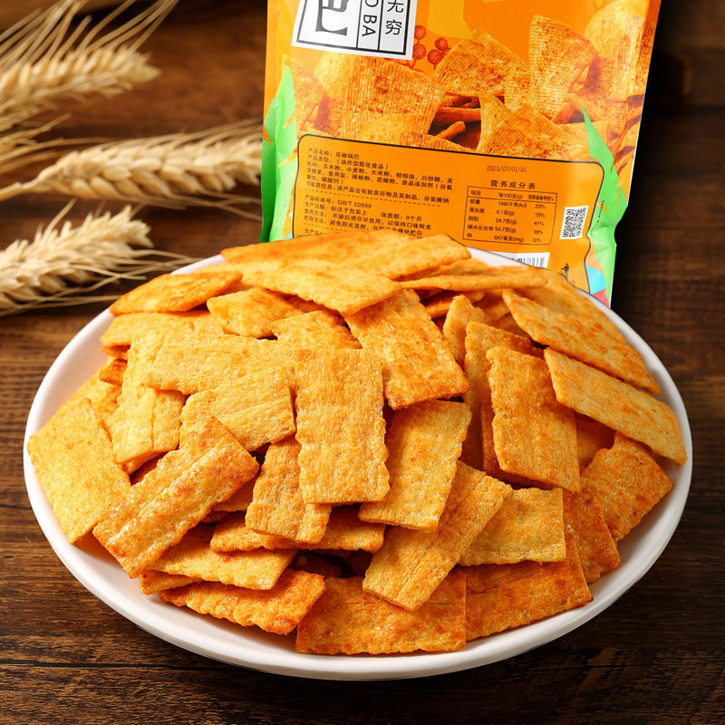 卡其乐花椒锅巴312g/袋网红麻辣锅巴解馋零食办公室休闲食品(默认值 2