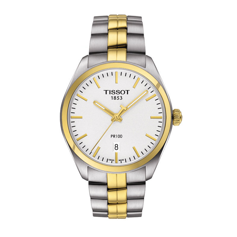 天梭tissot手表pr100系列石英男女表情侣表t1014102203100男