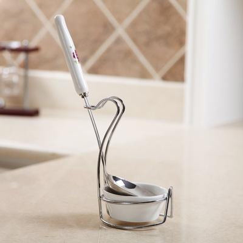 bonume莫诺天鹅形不锈钢汤勺架厨房置物架勺子架