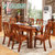 千喜凡品雅居  小户型实木餐桌餐台 西餐桌椅组合 现代中式饭桌家具(一桌六椅)