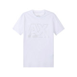 Armani Exchange阿玛尼 男士LOGO图案圆领短袖T恤 6KZTFA ZJBVZ(1100 白色 XS)