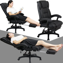 野火 电脑椅按摩椅子办公椅家用转椅老板椅9015A(黑色(无按摩)可躺170度 牛皮)