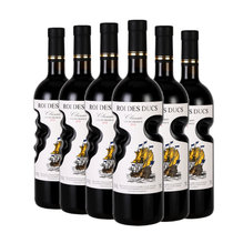 法国原瓶进口红酒干红葡萄酒13.5度异形瓶(白色 六只装)