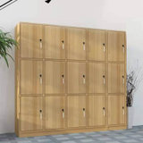 DF板式储藏柜健身房更衣柜DF-G5050木质带锁储物柜(橡木色)