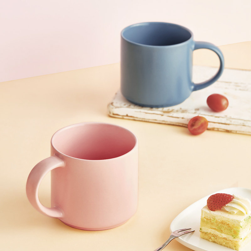 陶瓷紫砂杯简约纯色马克杯咖啡杯蓝色返回商品页