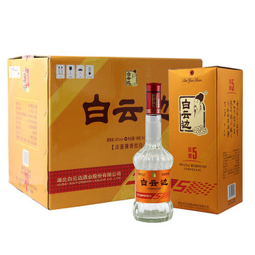 湖北白云边白酒】白云边五年陈酿42度白酒500ml*6 浓酱兼香型【图片价格