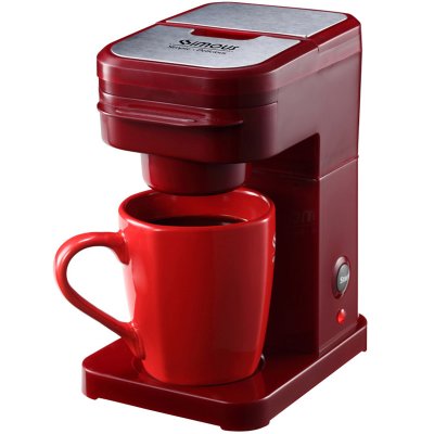 喜摩氏（Simous）SCM0030单杯美式滴漏咖啡机（红色）