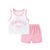 男童短袖套装纯棉半袖夏装夏季宝宝儿童小(TZ6808粉色 80cm)