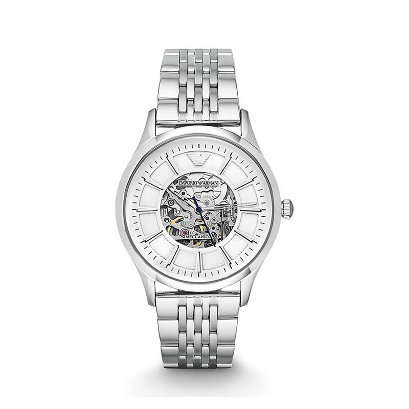 阿玛尼armani时尚商务镂空透底男士机械手表ar1945