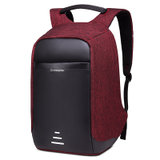 SVVTSSCFAP军刀双肩电脑包15.6寸男女休闲背包防水书包时尚旅行背包(黑色 15.6英寸)