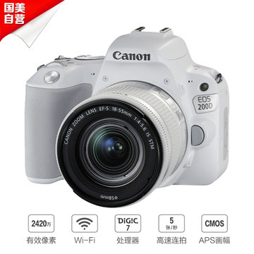 佳能(Canon)EOS 200D(EF-S 18-55 IS STM) 单反套机 小巧轻便 高能单反 记录精彩生活